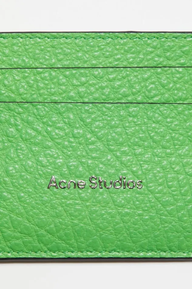 Acne Studios Leather Card Holder Green Women Small Leather Goods Acne Studios Leather Card Holder Green Women Small Leather Goods