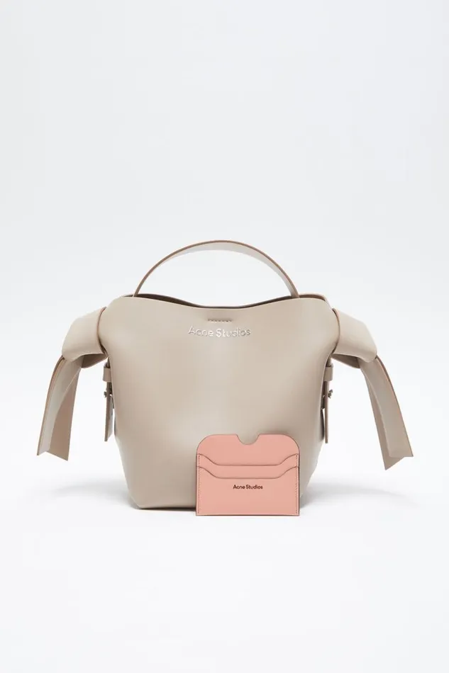 Acne Studios Leather Card Holder Salmon Pink Women Small Leather Goods
