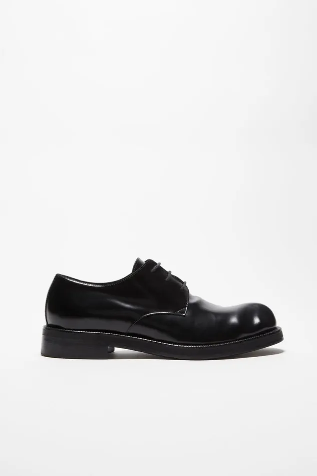 Acne Studios Leather Derby Shoes Blackblack Men Shoes