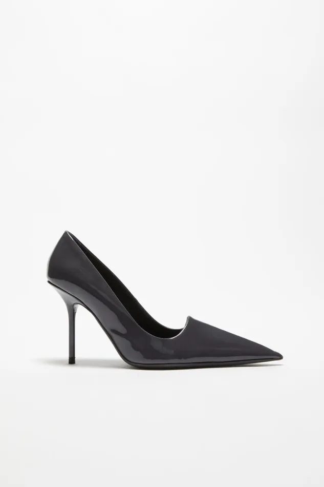 Acne Studios Leather Heel Pump Anthracite Grey Women Shoes