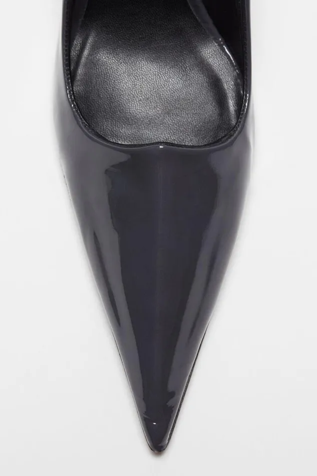 Acne Studios Leather Heel Pump Anthracite Grey Women Shoes