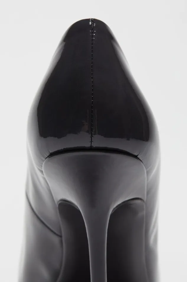Acne Studios Leather Heel Pump Anthracite Grey Women Shoes