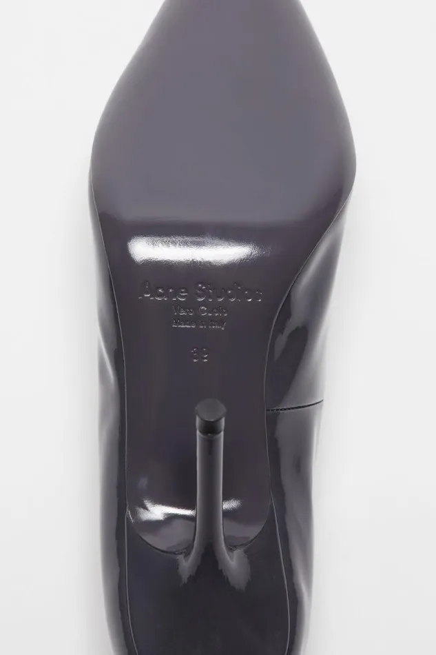 Acne Studios Leather Heel Pump Anthracite Grey Women Shoes