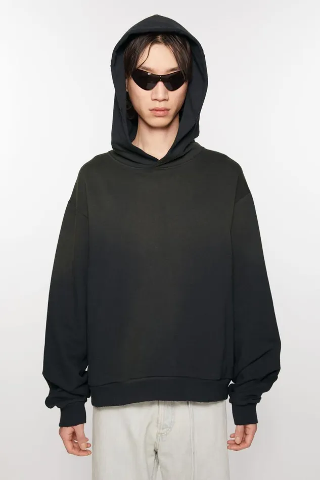 Acne Studios Logo Hooded Sweater Black Women Sweatshirts