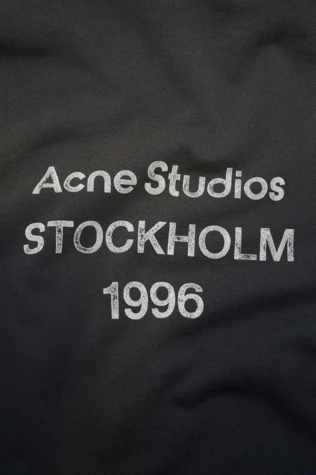 Acne Studios Logo Hooded Sweater Black Women Sweatshirts Acne Studios Logo Hooded Sweater Black Women Sweatshirts
