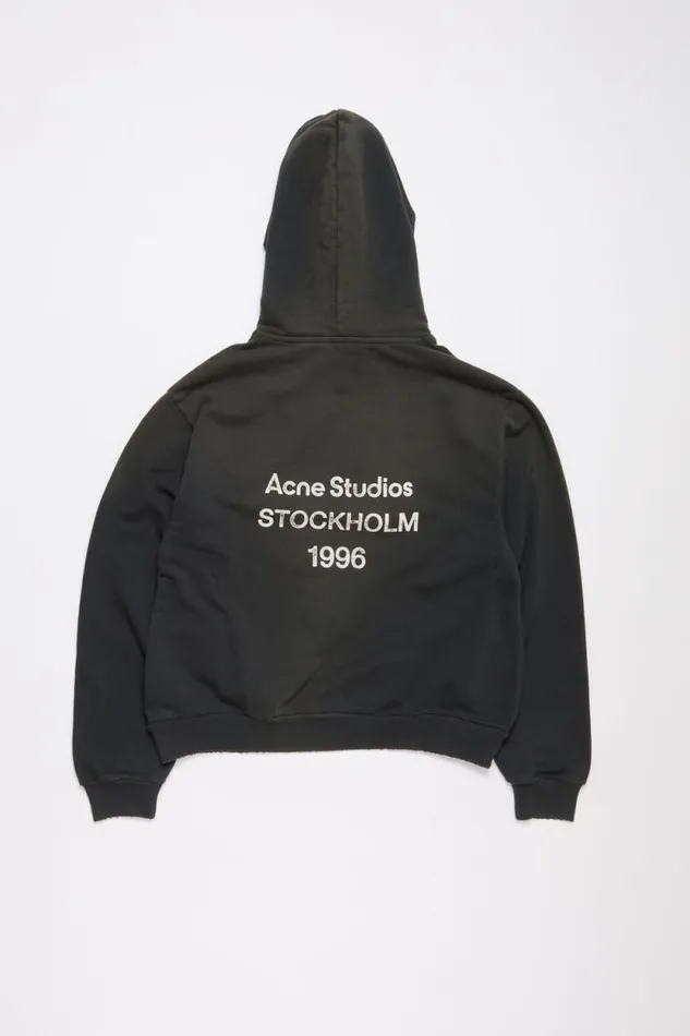 Acne Studios Logo Hooded Sweater Black Women Sweatshirts Acne Studios Logo Hooded Sweater Black Women Sweatshirts