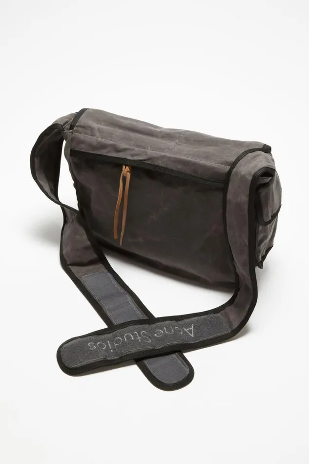 Acne Studios Messenger Bag Greyblack Women Bags Acne Studios Messenger Bag Greyblack Women Bags