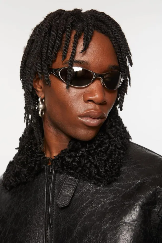 Acne Studios Metal Frame Charm Sunglasses Antique Silver Women Eyewear Acne Studios Metal Frame Charm Sunglasses Antique Silver Women Eyewear