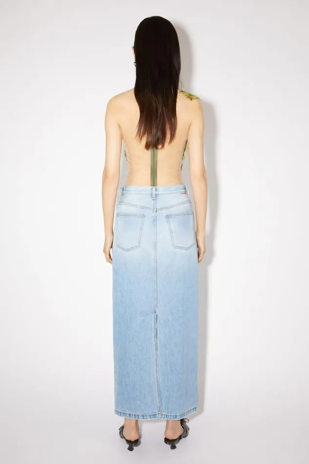 Acne Studios Midlength Denim Skirt Light Blue Women Skirts Acne Studios Midlength Denim Skirt Light Blue Women Skirts