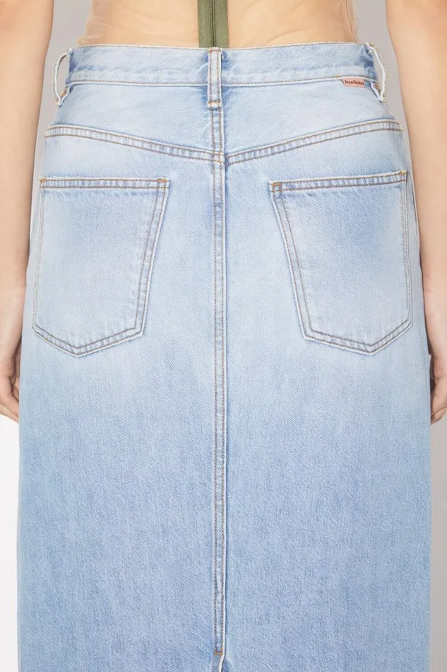 Acne Studios Midlength Denim Skirt Light Blue Women Skirts Acne Studios Midlength Denim Skirt Light Blue Women Skirts