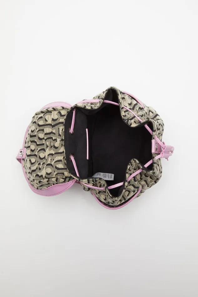 Acne Studios Mini Backpack Monogram Beigepink Women Bags Acne Studios Mini Backpack Monogram Beigepink Women Bags