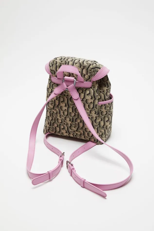 Acne Studios Mini Backpack Monogram Beigepink Women Bags Acne Studios Mini Backpack Monogram Beigepink Women Bags