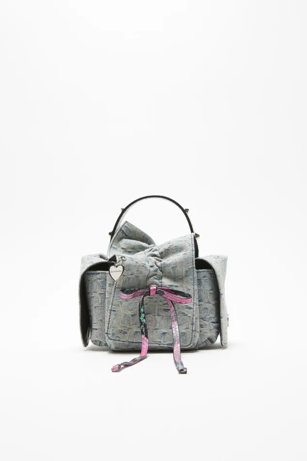 Acne Studios Monogram Multipocket Mini Bag Light Bluepink Men Bags