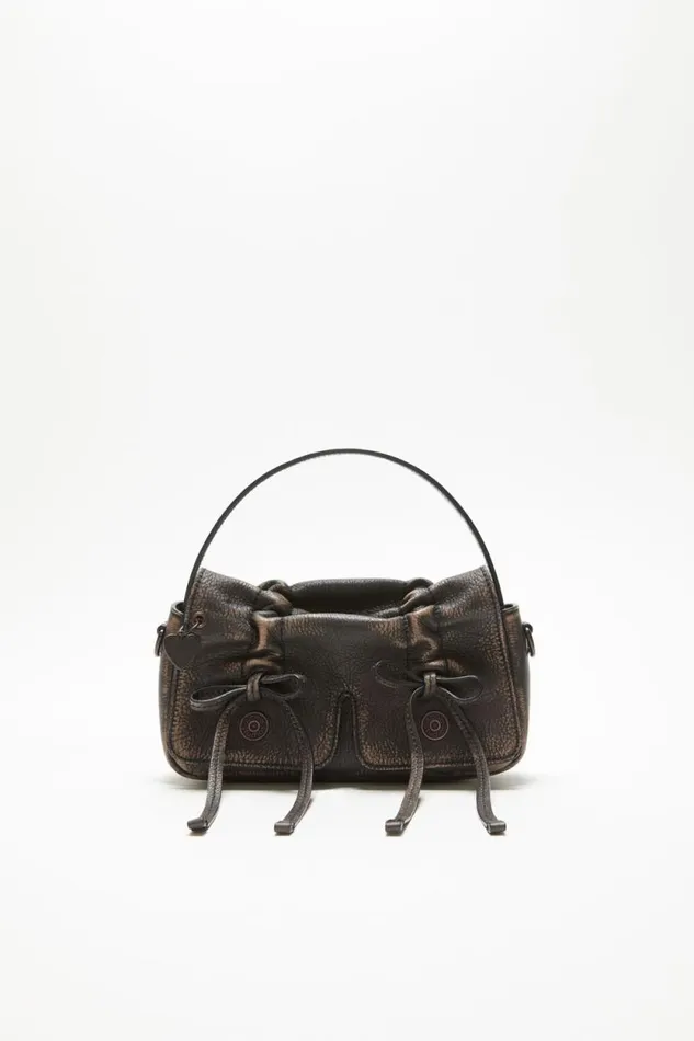 Acne Studios Multipocket Micro Bag Dark Brownbeige Men Bags