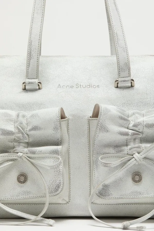 Acne Studios Multipocket Tote Bag Whitegrey Men Bags Acne Studios Multipocket Tote Bag Whitegrey Men Bags