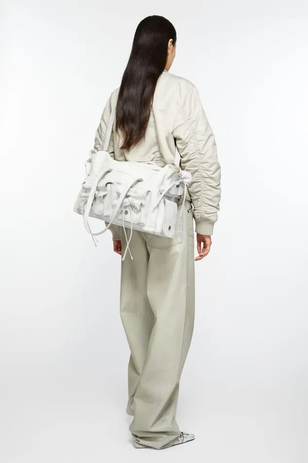 Acne Studios Multipocket Tote Bag Whitegrey Men Bags Acne Studios Multipocket Tote Bag Whitegrey Men Bags