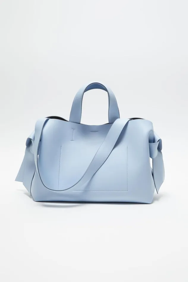 Acne Studios Musubi Midi Tote Baby Bluebrown Men Bags Acne Studios Musubi Midi Tote Baby Bluebrown Men Bags