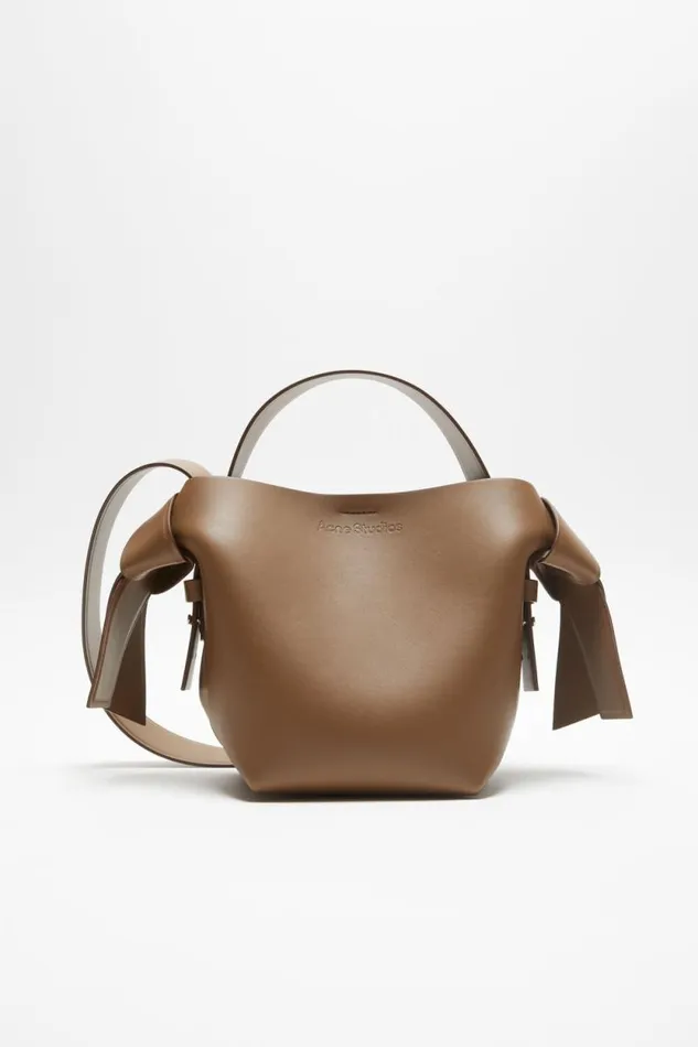 Acne Studios Musubi Mini Shoulder Bag Camel Brown Women Bags