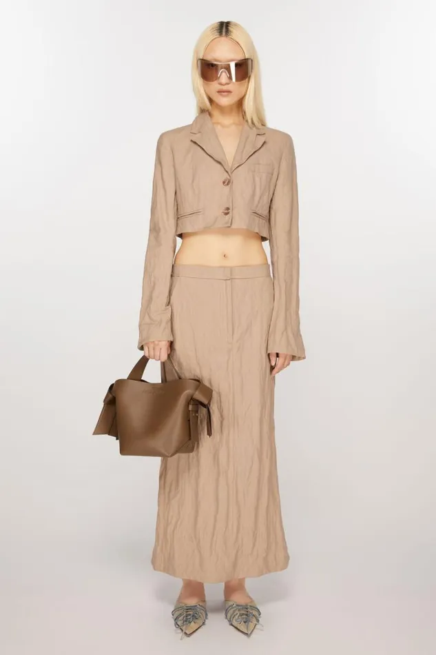 Acne Studios Musubi Mini Shoulder Bag Camel Brown Women Bags