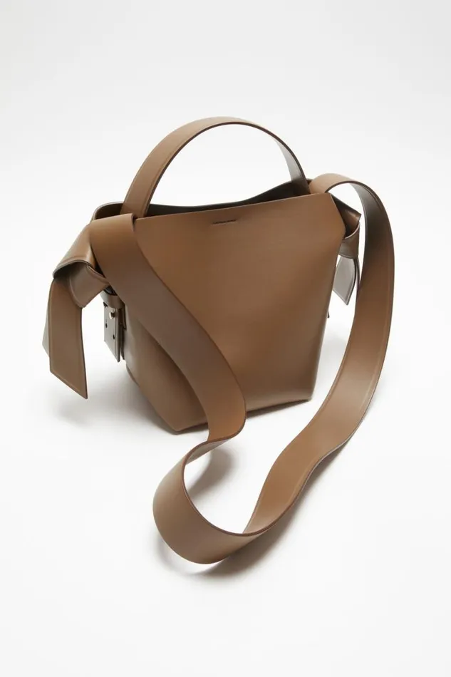 Acne Studios Musubi Mini Shoulder Bag Camel Brown Women Bags