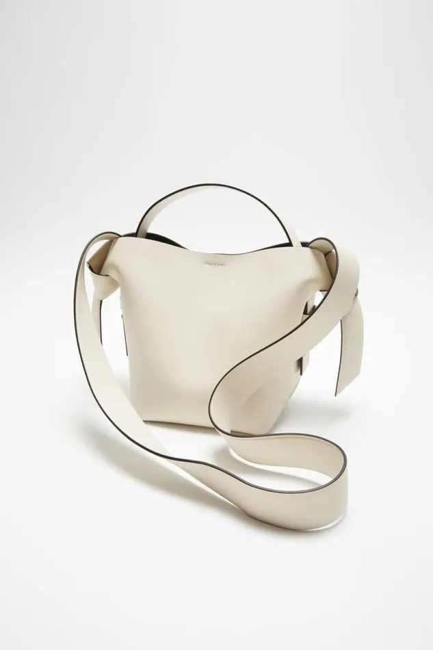 Acne Studios Musubi Mini Shoulder Bag Whiteblack Women Bags Acne Studios Musubi Mini Shoulder Bag Whiteblack Women Bags