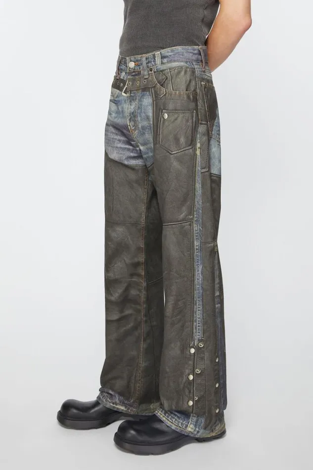 Acne Studios Printed Trousers Blueblack Women Jeans