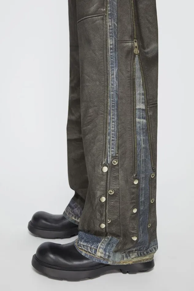 Acne Studios Printed Trousers Blueblack Women Jeans