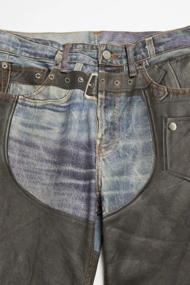 Acne Studios Printed Trousers Blueblack Women Jeans