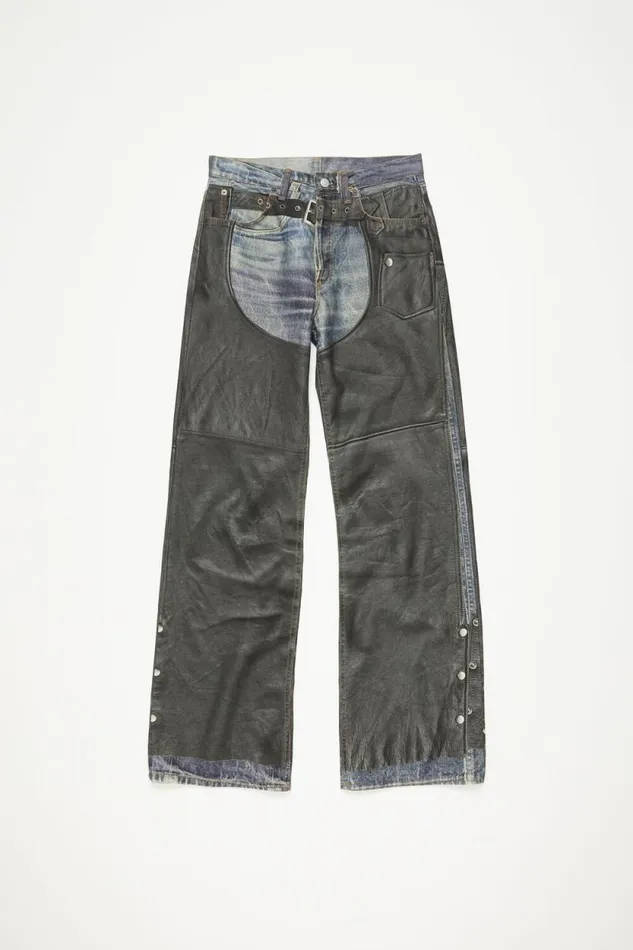 Acne Studios Printed Trousers Blueblack Women Jeans