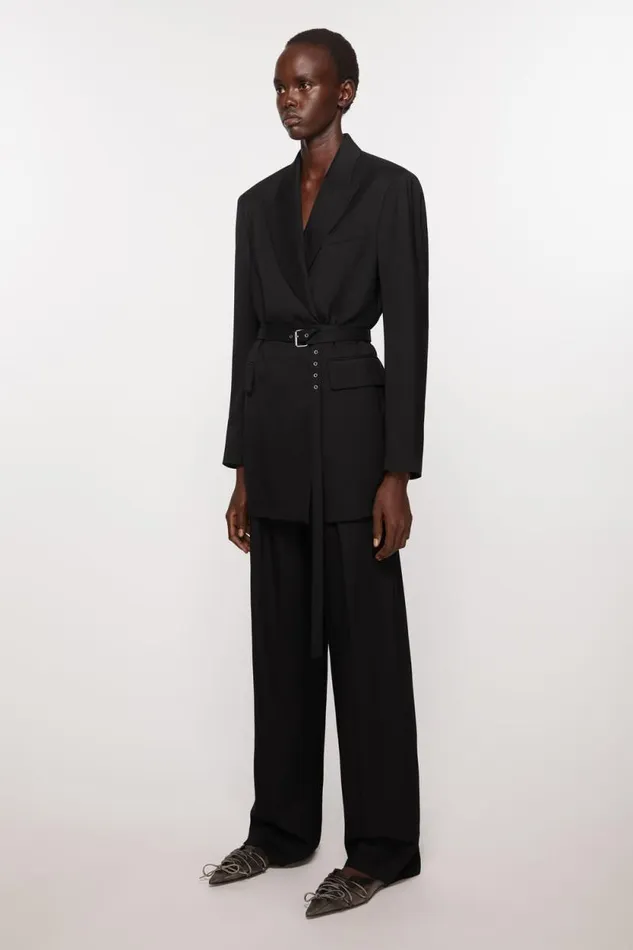 Acne Studios Relaxed Fit Suit Jacket Black Women Suit Jackets Acne Studios Relaxed Fit Suit Jacket Black Women Suit Jackets