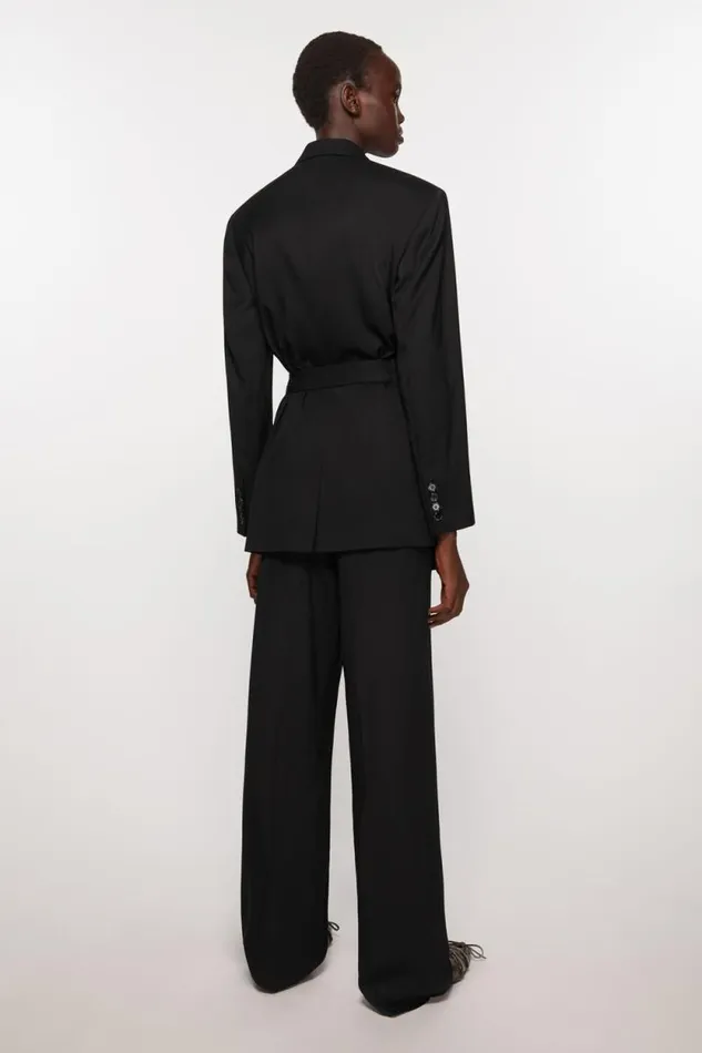 Acne Studios Relaxed Fit Suit Jacket Black Women Suit Jackets Acne Studios Relaxed Fit Suit Jacket Black Women Suit Jackets