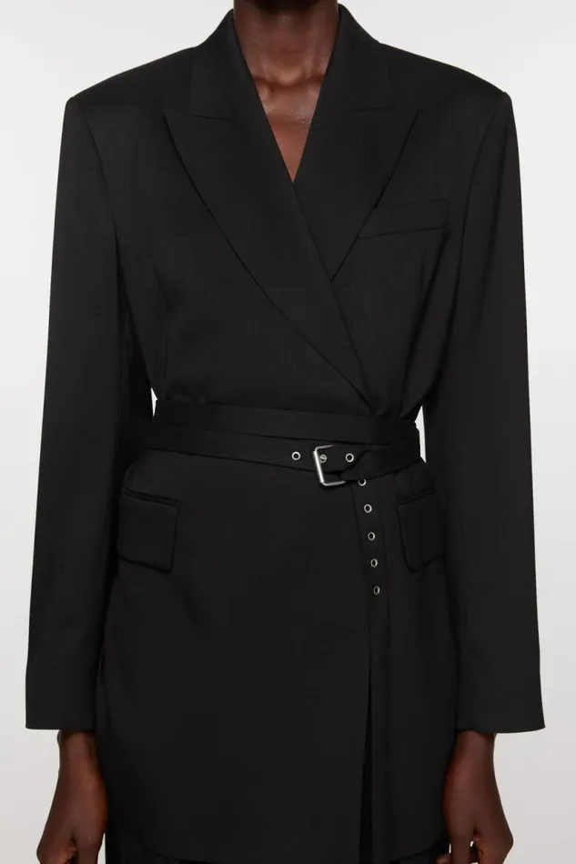 Acne Studios Relaxed Fit Suit Jacket Black Women Suit Jackets Acne Studios Relaxed Fit Suit Jacket Black Women Suit Jackets