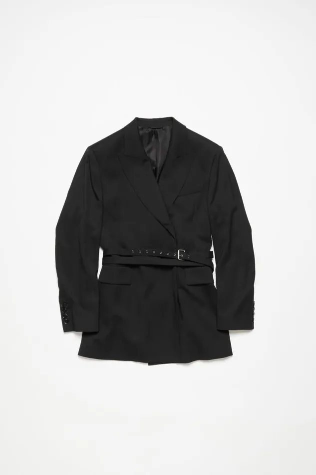 Acne Studios Relaxed Fit Suit Jacket Black Women Suit Jackets Acne Studios Relaxed Fit Suit Jacket Black Women Suit Jackets
