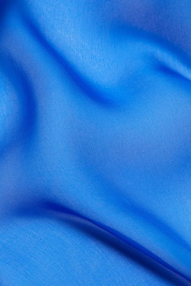 Acne Studios Silk Scarf Electric Blue Men Scarves