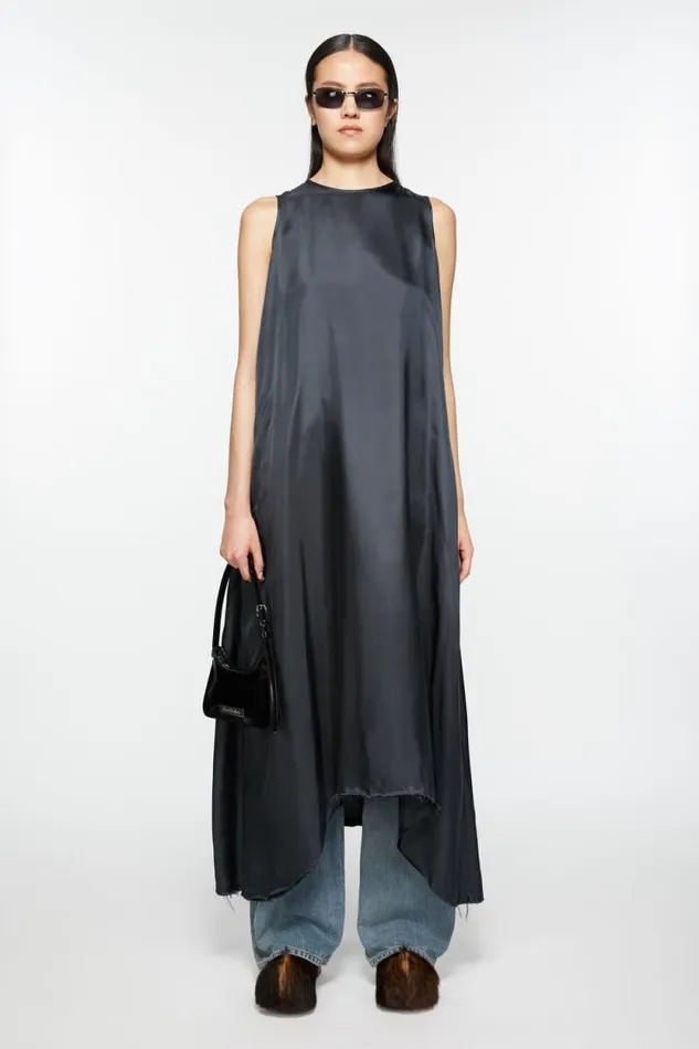 Acne Studios Sleeveless Dress Anthracite Grey Women Dresses