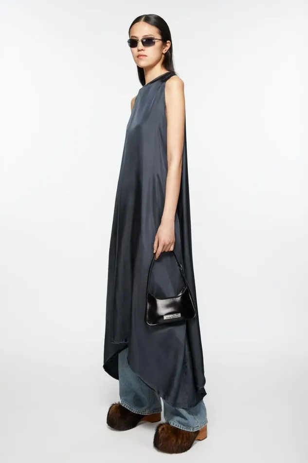 Acne Studios Sleeveless Dress Anthracite Grey Women Dresses Acne Studios Sleeveless Dress Anthracite Grey Women Dresses