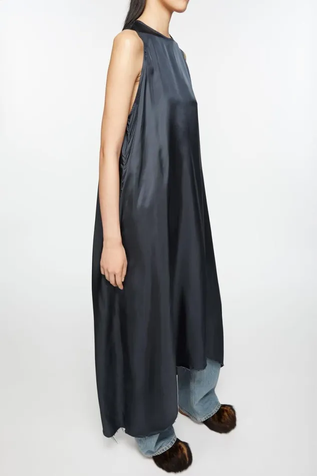 Acne Studios Sleeveless Dress Anthracite Grey Women Dresses Acne Studios Sleeveless Dress Anthracite Grey Women Dresses