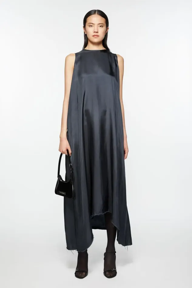 Acne Studios Sleeveless Dress Anthracite Grey Women Dresses Acne Studios Sleeveless Dress Anthracite Grey Women Dresses