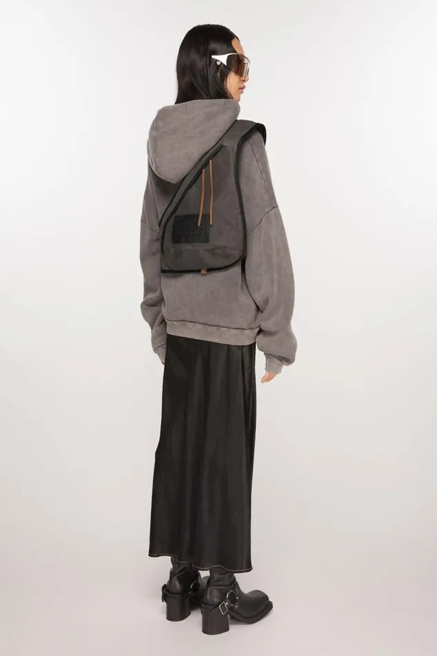 Acne Studios Sling Backpack Greyblack Women Bags Acne Studios Sling Backpack Greyblack Women Bags