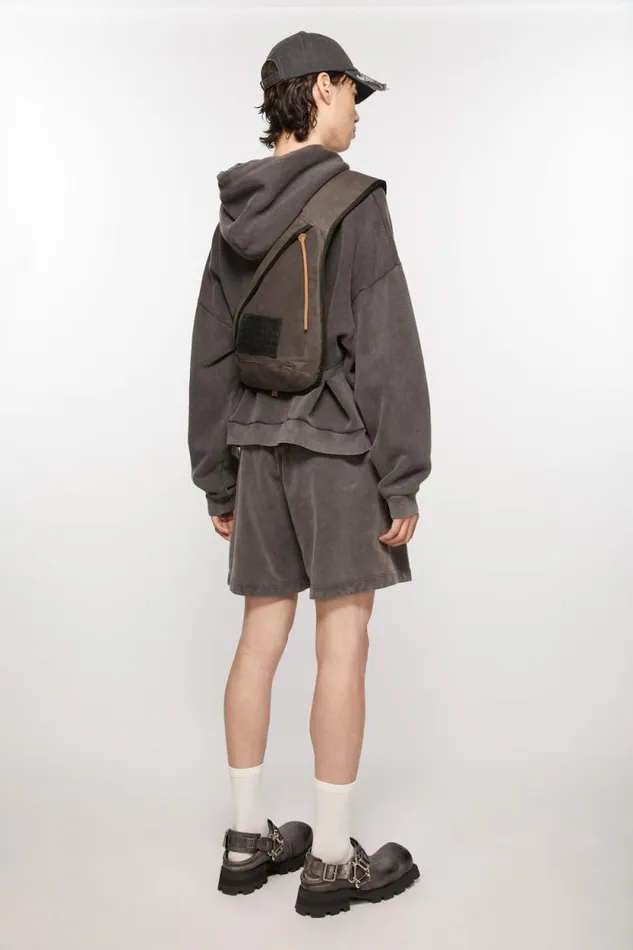 Acne Studios Sling Backpack Greyblack Women Bags Acne Studios Sling Backpack Greyblack Women Bags