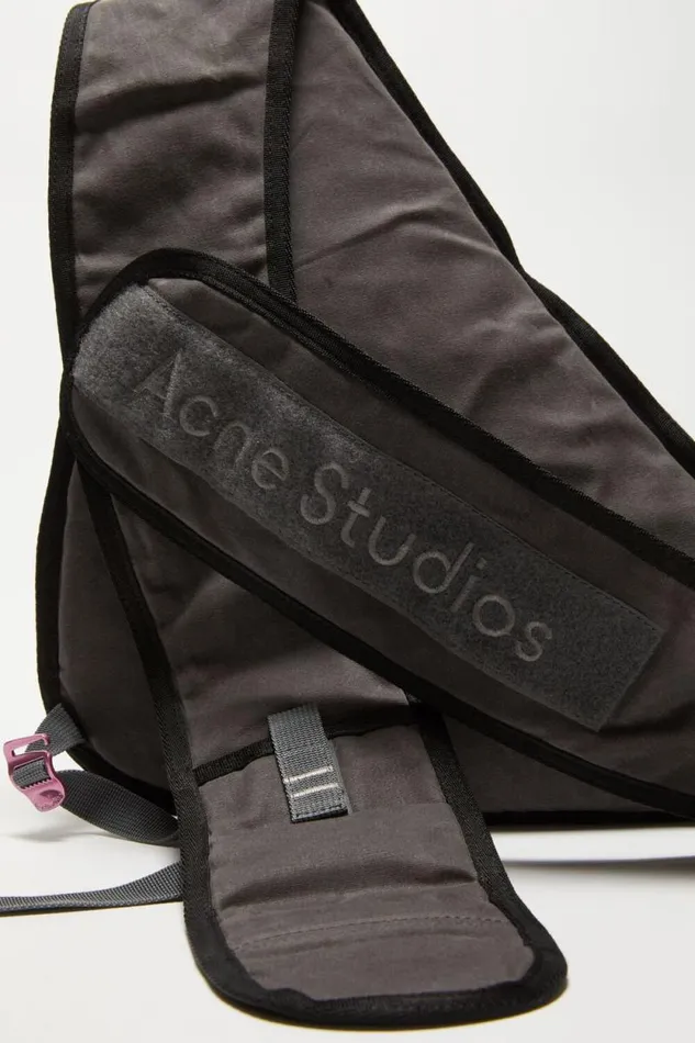 Acne Studios Sling Backpack Greyblack Women Bags Acne Studios Sling Backpack Greyblack Women Bags