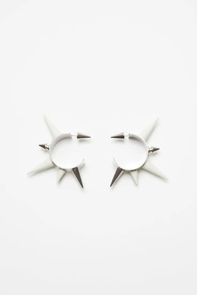 Acne Studios Spike Earrings Silver Men Jewellery