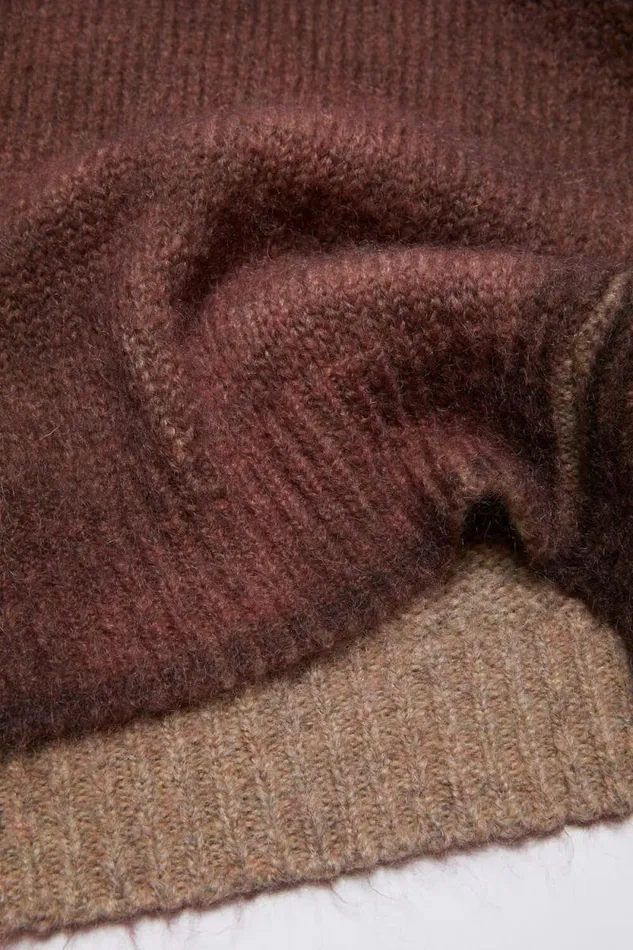 Acne Studios Sprayed Knit Jumper Rust Red Women Knitwear Acne Studios Sprayed Knit Jumper Rust Red Women Knitwear