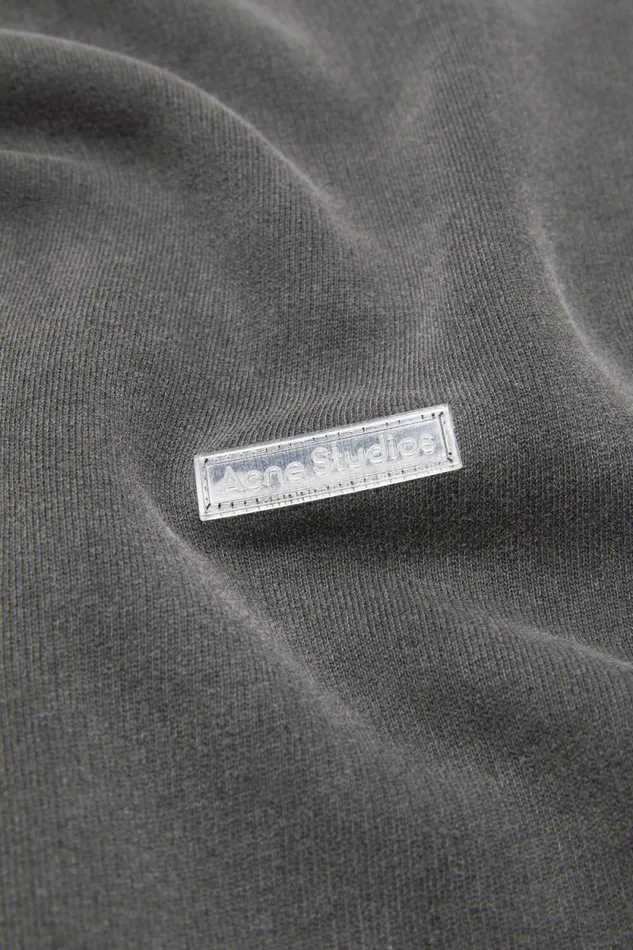 Acne Studios Sweater Logo Patch Faded Black Men Sweatshirts