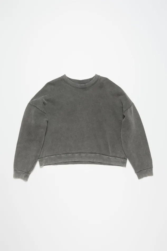 Acne Studios Sweater Logo Patch Faded Black Men Sweatshirts
