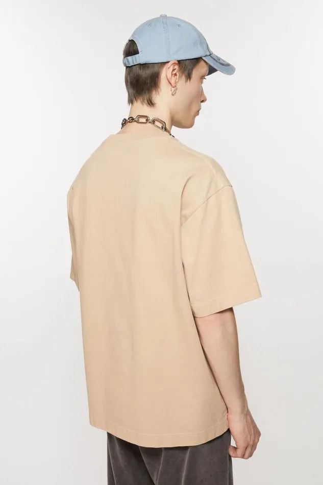 Acne Studios Tshirt Stamp Logo 8211 Relaxed Fit Wheat Beige Women Tshirts Acne Studios Tshirt Stamp Logo 8211 Relaxed Fit Wheat Beige Women Tshirts