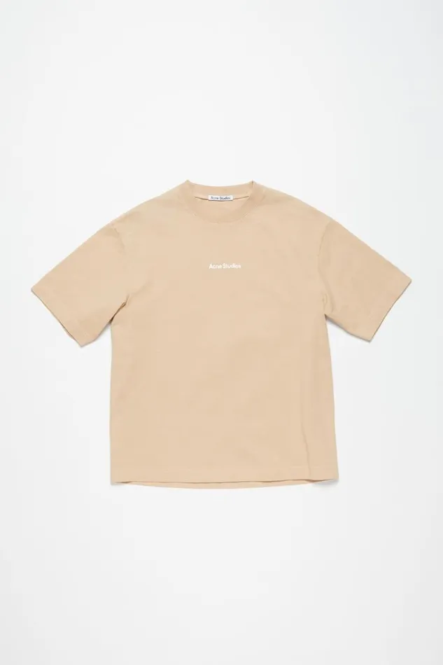 Acne Studios Tshirt Stamp Logo 8211 Relaxed Fit Wheat Beige Women Tshirts Acne Studios Tshirt Stamp Logo 8211 Relaxed Fit Wheat Beige Women Tshirts