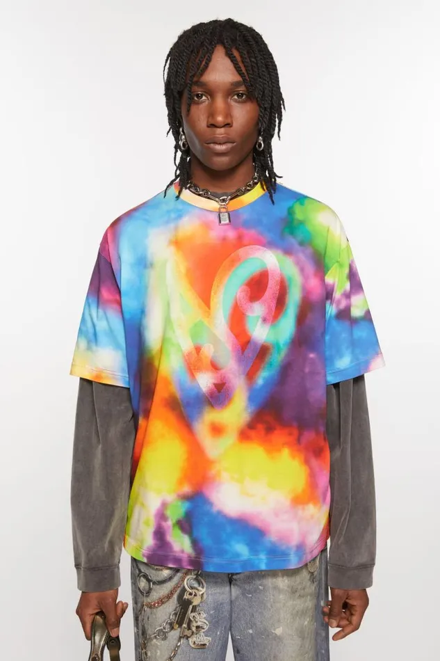 Acne Studios Tshirt Stronger Together Forever Multicolor Women Tshirts
