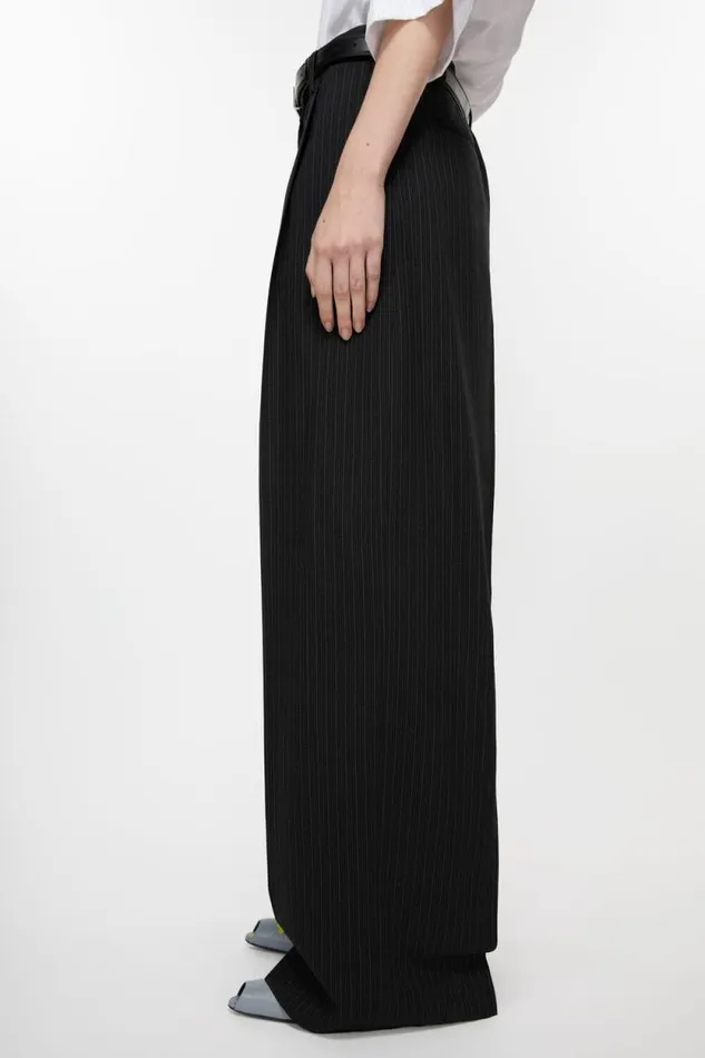 Acne Studios Tailored Pinstripe Trousers Black Women Trousers Acne Studios Tailored Pinstripe Trousers Black Women Trousers