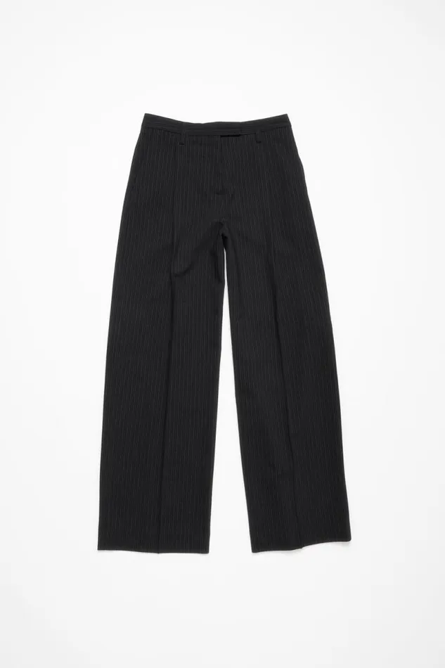 Acne Studios Tailored Pinstripe Trousers Black Women Trousers Acne Studios Tailored Pinstripe Trousers Black Women Trousers